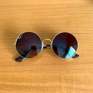 Ray-Ban Polarized Circle Frame Sunglasses